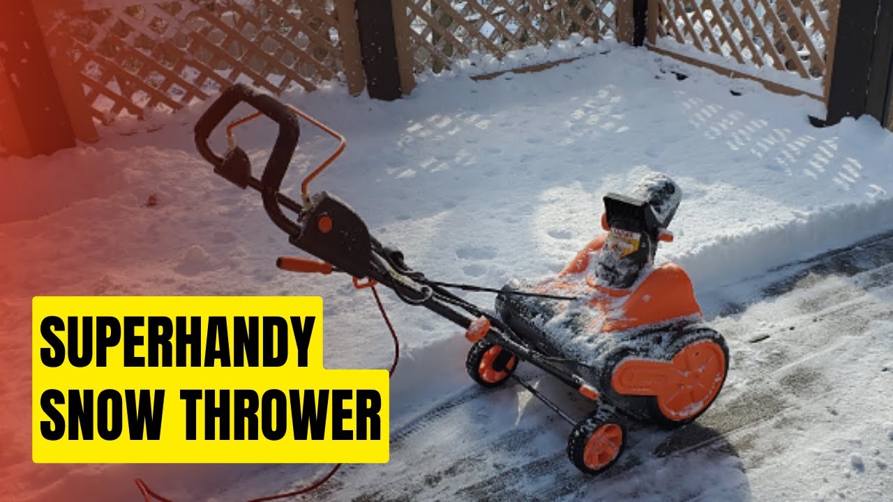 Walk-Behind Electric Snow Blower - 120V Corded, 10 Clearing Width   SuperHandy - SuperHandy - Shop Outdoor Power Equipment & Mobility