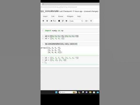 Concatenate Numpy Arrays - np.concat() #datascience #python #numpy ...
