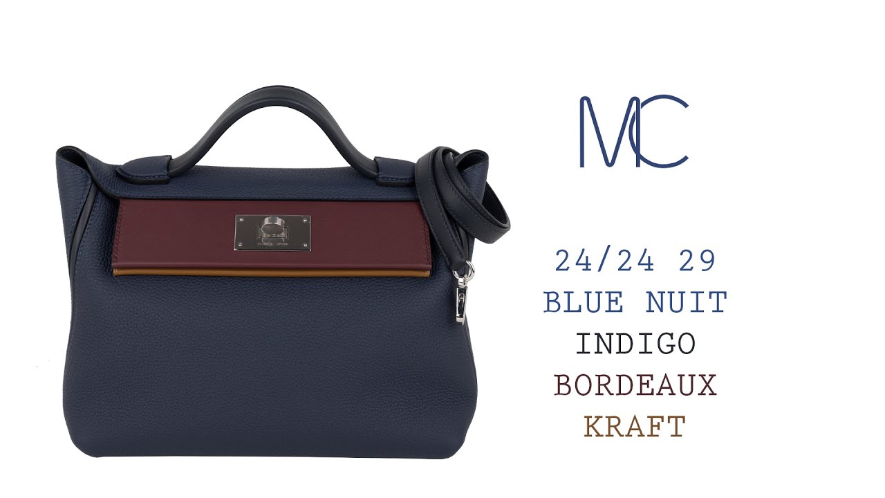 Hermes Sac A Depeche 27 Bag / Briefcase Limited Edition HSS Blue Nuit /  Etain • MIGHTYCHIC • 