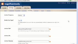 Blogger Essential Training-06-02- Exploring archives and archive frequency