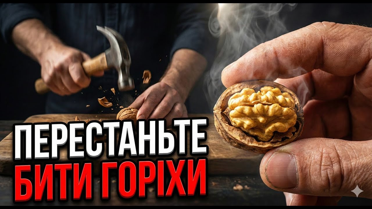 ВИКИНЬТЕ молоток! ГОРІХИ чистяться САМІ за 5 хвилин