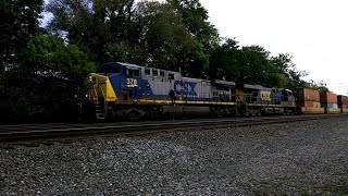 [HD] CSX Q157 Intermodal Train Westbound - Fairport, NY