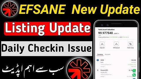 Efsane Daily Checkin Problem || Efsane Listing Update || Efsane Withdraw Update || EFS Token Update