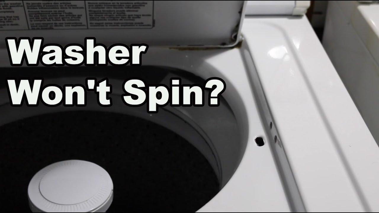 Washer Won't Spin or Drain - Easy Fix - YouTube