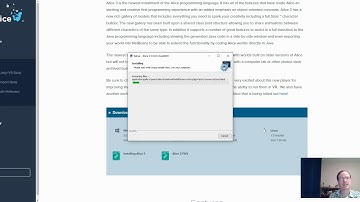 Alice 3 Installation