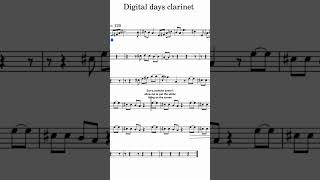 I FINALLY MADE A DIGITAL DAYS MUSIC ON CLARINET , I transposed ￼ it from saxophone ￼￼#clarinet
