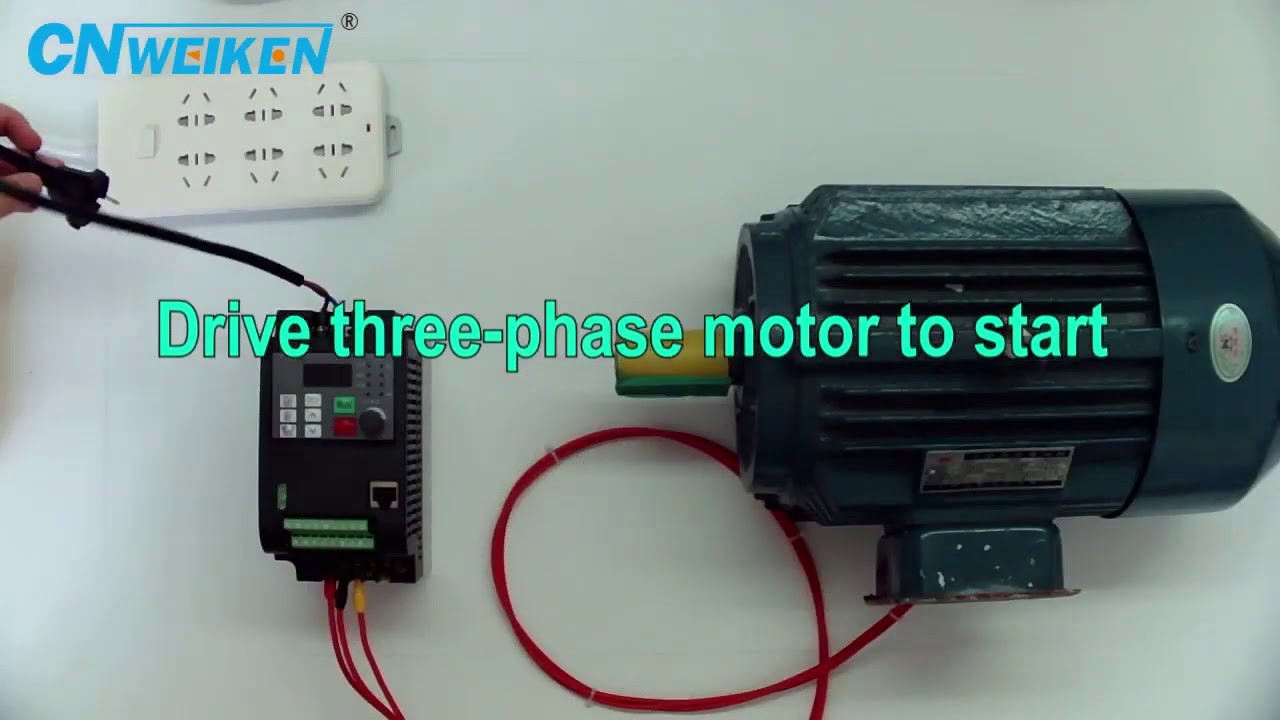 Chinese WK600 VFD frequency drive for 3 phase ac motor wiring