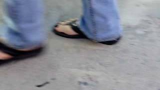 Flip Flop Fetish Part 2 Woman Stalking Mans Feet