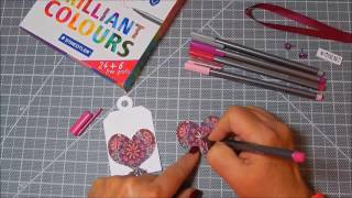 Unity Stamp Co Quick Tip Liner Pens & Layered Hearts Tag