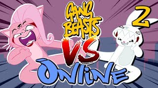 Fluttershy VS Angel Bunny GANG BEASTS ONLINE 🍉 | PART 2