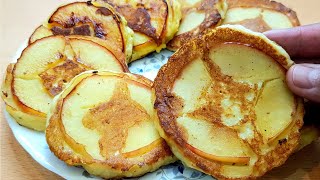 Juicy apple pancakes in just minutes! simple and delicious breakfast\/  dessert recipe. with apples
