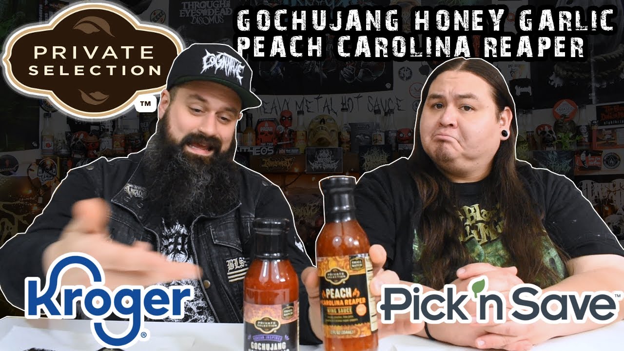 GOCHUJANG HONEY GARLIC and PEACH CAROLINA REAPER wing sauces from