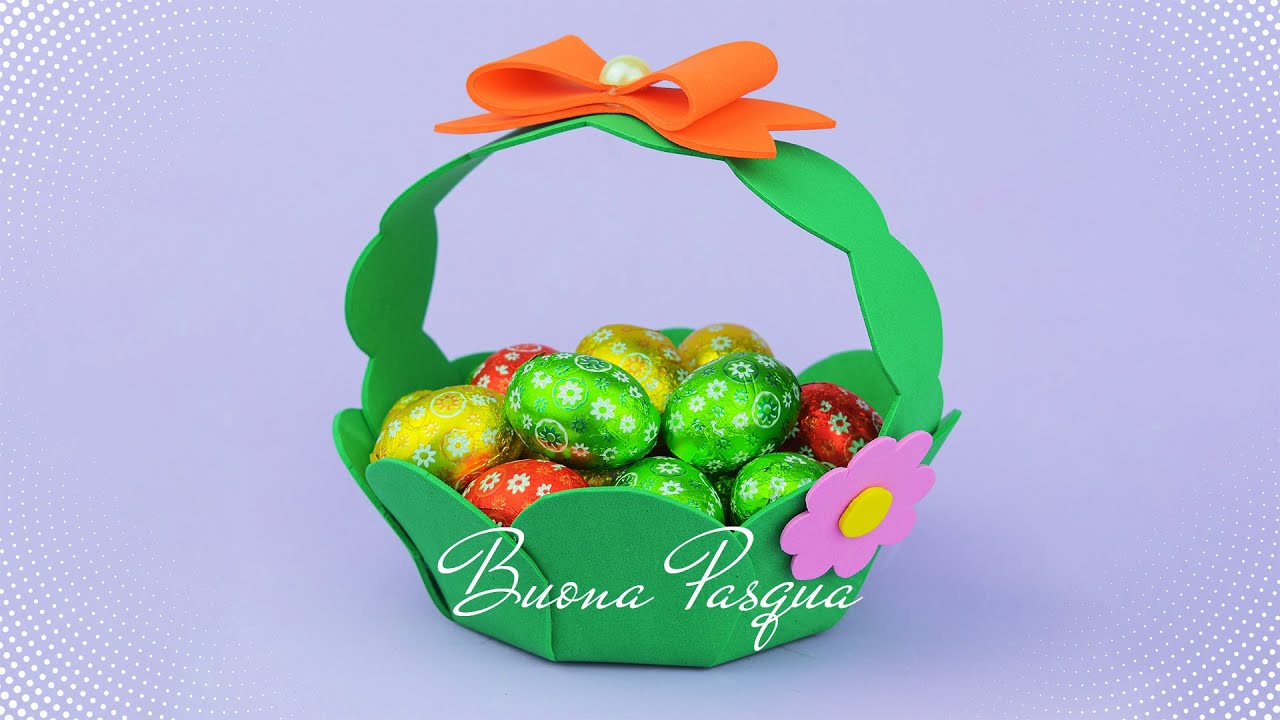 Guarda come è facile realizzare cestino portaconfetti | Lavoretti per Pasqua fai da te