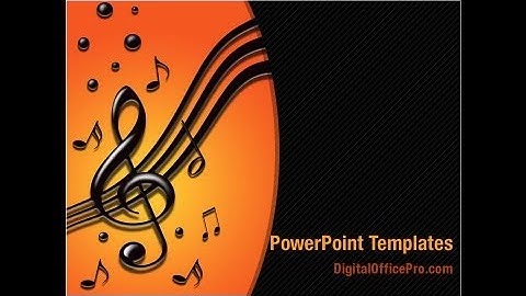 Music Tune PowerPoint Template Backgrounds - DigitalOfficePro #04663