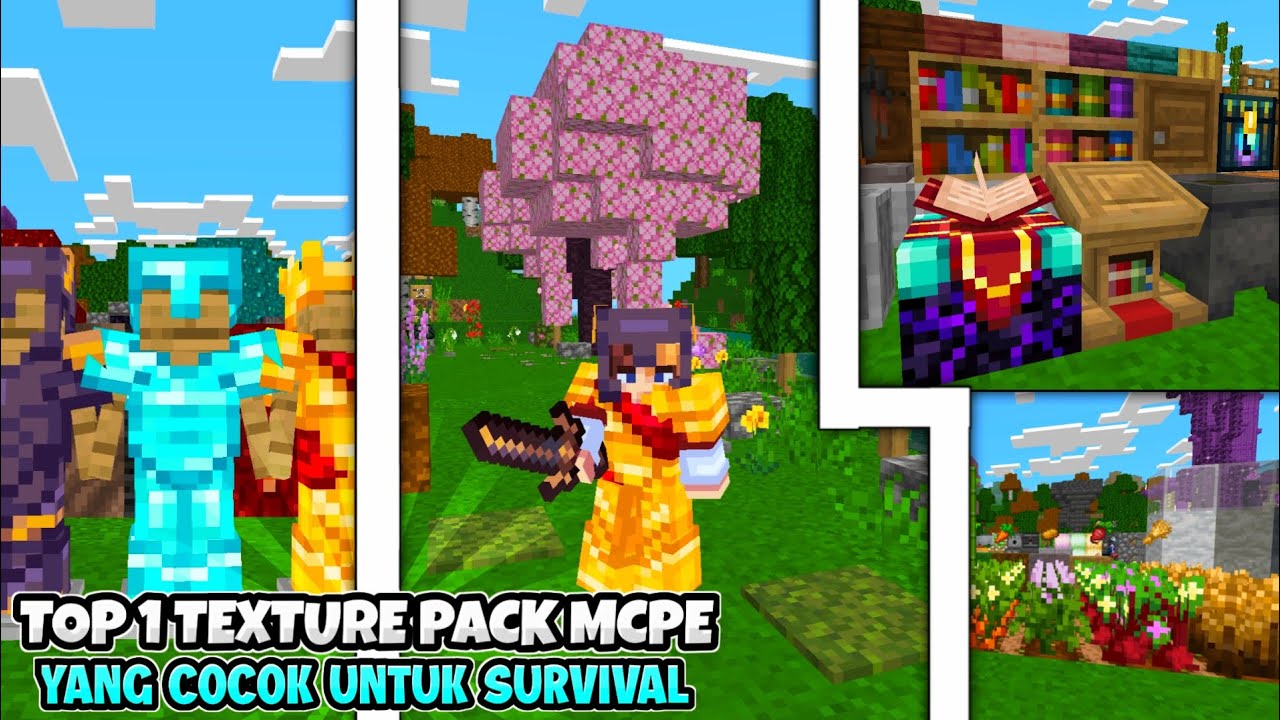Top 1 Texture Pack Mcpe || Yang Cocok Untuk Survival & Texture Ringan ...