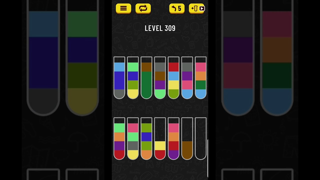 Water Sort Puzzle Level 309 YouTube