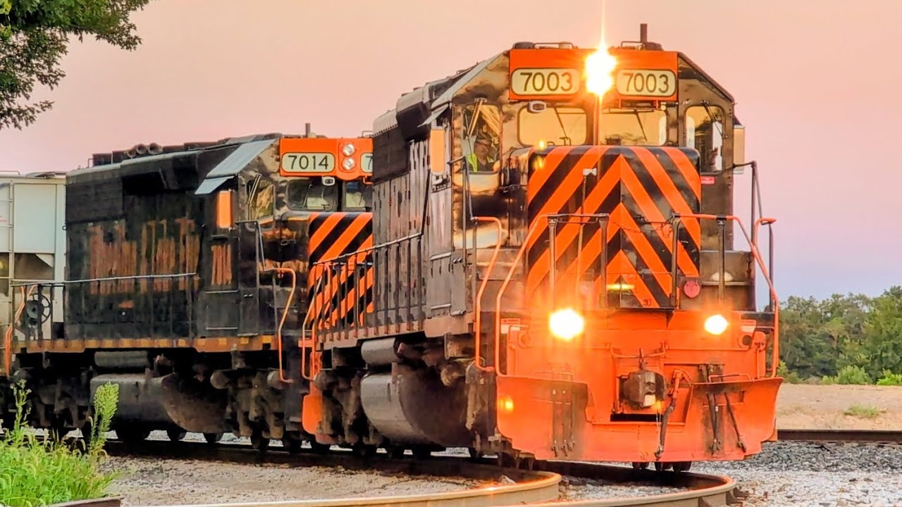 Two Wheeling trains in Spencer this fine evening.