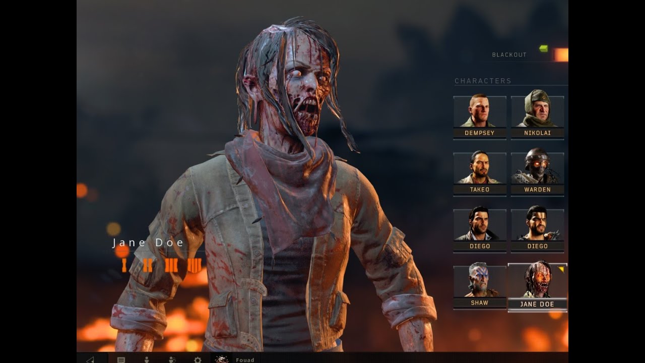 call of duty black ops 4 blackout zombie character jane