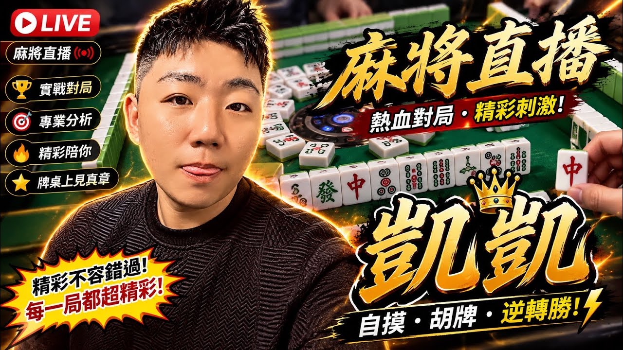 台灣麻將24小時直播/皇家柳丁麻將日常20260906/直播視角-凱凱 縮圖
