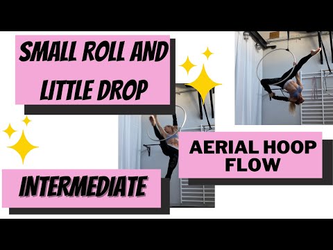 Intermediate flow combo on aerial hoop