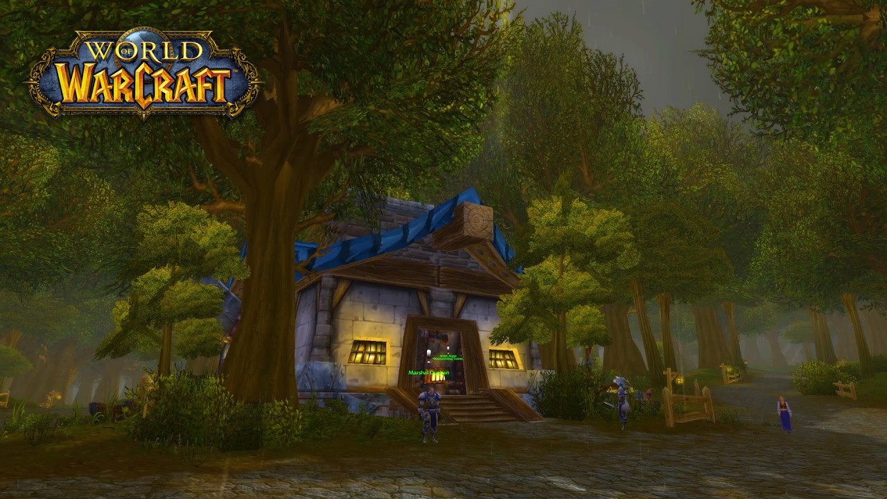 wake up early tomorrow...  (world of warcraft music w/ heavy rain)