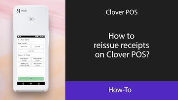 How to reissue receipts on Clover POS?