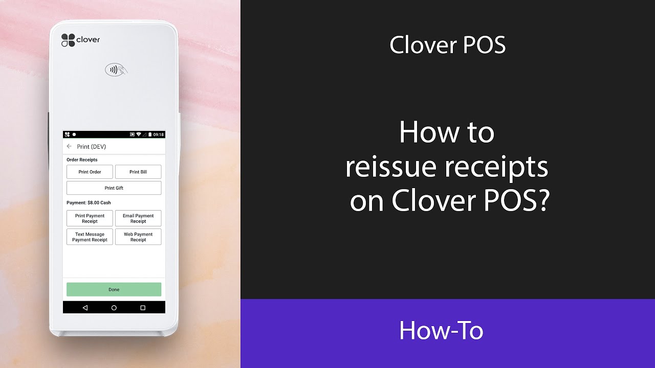 How to reissue receipts on Clover POS? YouTube