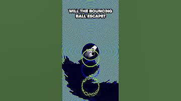 Can it escape? 🤔 #satisfyingvideo #physics #bouncingball