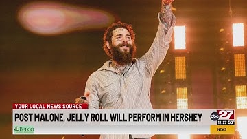 Post Malone, Jelly Roll to perform at Hersheypark in 2025