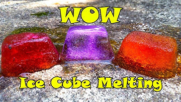 Relaxing Video : Colourful Ice Cubes Melting Time Lapse [2021]