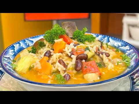 Arroz aguado vegetariano || COCINANDO CON MARÍA ESTHER - YouTube