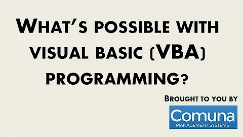 What's Possible In Visual Basic (VBA) for Microsoft Office - Demonstration