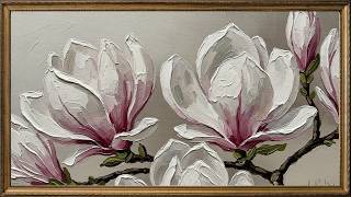 Elegant Magnolia Blossoms 🌸 Relaxing Floral Oil Painting for TV | Luxury 4K Frame TV Art screenshot 1