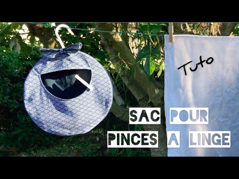 Sac à pinces à linge - 👕🧺 TUTO couture rapide pour une idée cadeau DIY