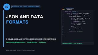 Details FS-007: JSON and Data Formats | Full Stack Java Guide