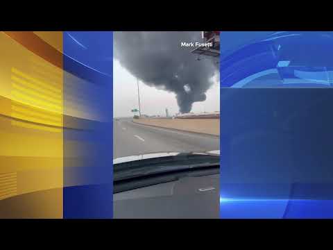 Video shows moments after tanker caught fire causing collapse of I-95 in Philadelphia