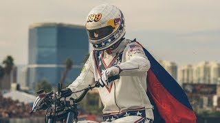 Travis Pastrana Jumps 52 Crushed Cars: EVEL LIVE