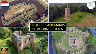 Historic landmarks of Voorne-Putten │ NETHERLANDS. 4K aerial views of 4 landmarks in Voorne-Putten.