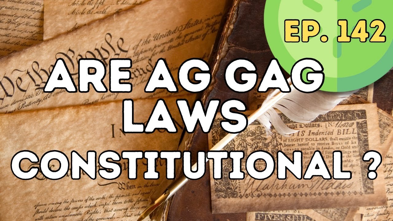 Podcast Ep 142 Are Ag Gag Laws Unconstitutional? A New Vegan Recipe! Vegan Nutella!