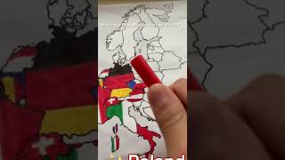 Making a Flag Map of Europe Part 14: Poland #maps #art #flagmap #poland #polandball #mapmaker #flag