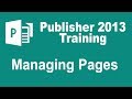 Microsoft Publisher 2013 Training - Managing Pages