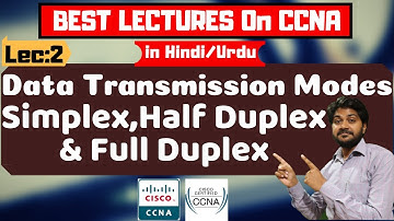 Data Transmission Mode-Simplex,Half Duplex and Full Duplex-Hindi/Urdu | CCNA Lectures