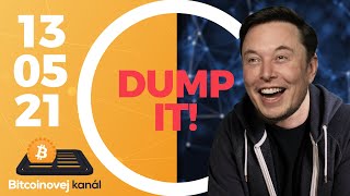 Elon Musk poslal Bitcoin dolů 📉 | Vitalik Buterin způsobil crash psích tokenů 🐶 - CEx 13/05/2021