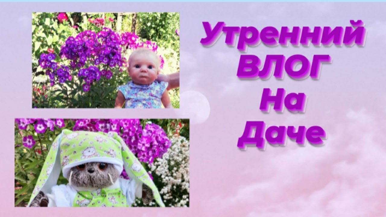 ВЛОГ утро с басиками на даче!