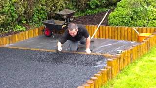 Wet pour rubber playground base installation