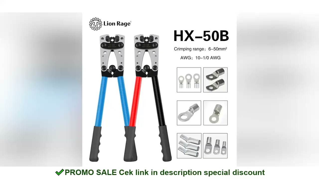 Crimping Pliers Tube Terminal Crimper Hex Crimp Tool Multitool Battery Cable Lug Cable Hand Tools HX
