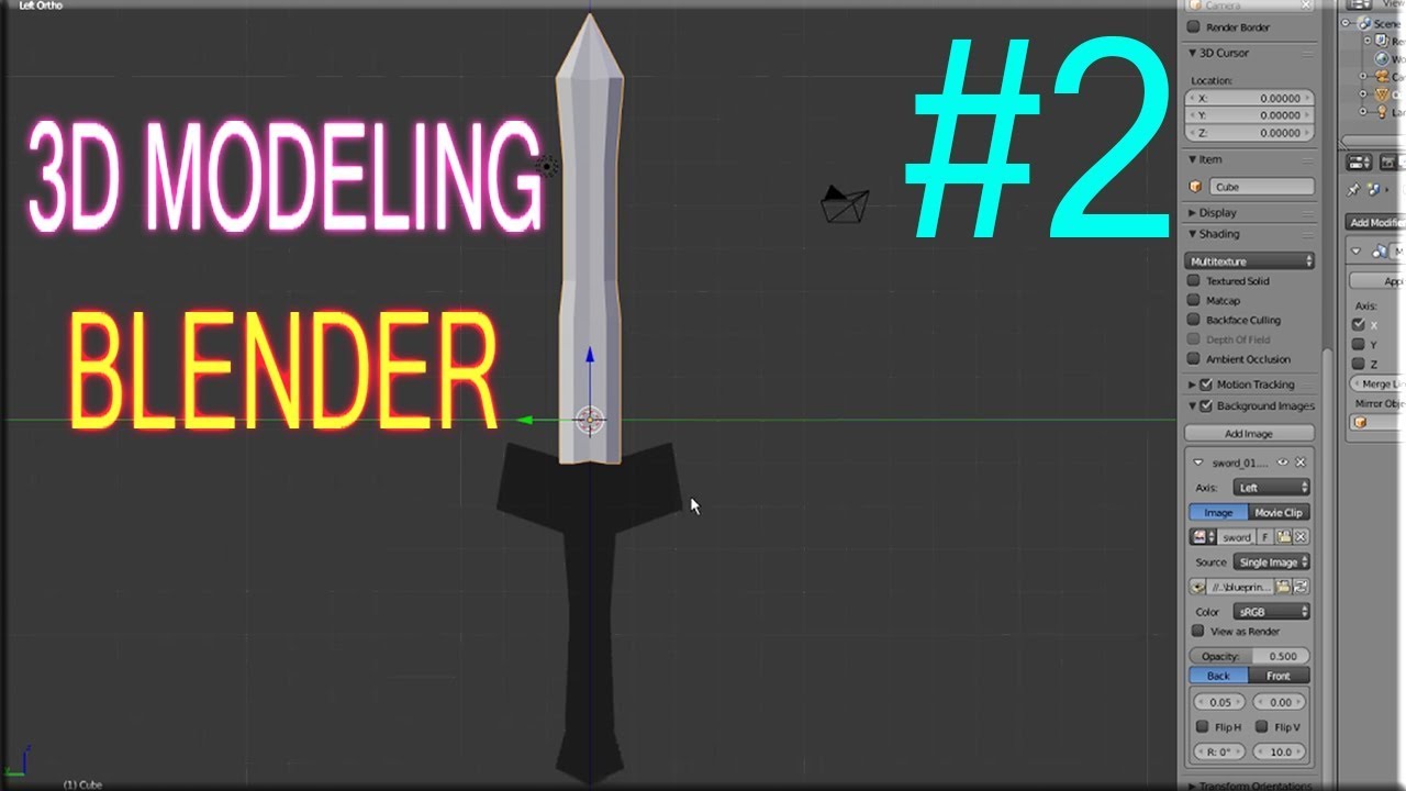 Creating A Basic Sword 3D Model Using Blender | Beginner Box Modeling ...
