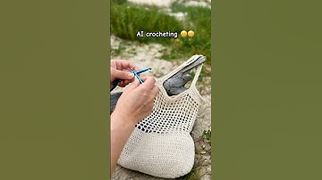 AI crocheting with 2 hooks 😀 it is not so easy and only human can do it 👌🏻 #crochet #yarn #aiart