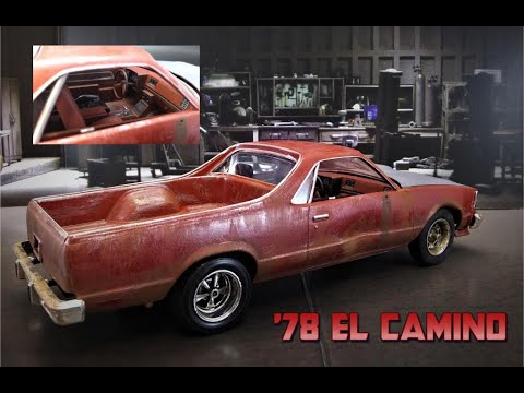 1978 Chevy El Camino 3n1 Black Knight 1/24 Scale Model Kit Build Review Weathering Monogram Revell