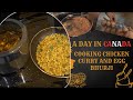 A DAY IN MY LIFE IN CANADA | GYM | COOKING CHICKEN CURRY &amp; EGG BHURJI AT HOME | EP 3
